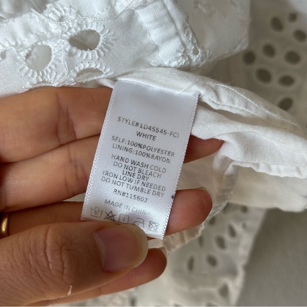 All in Favor Eyelet Embroidered Dress - Picture 4 of 10